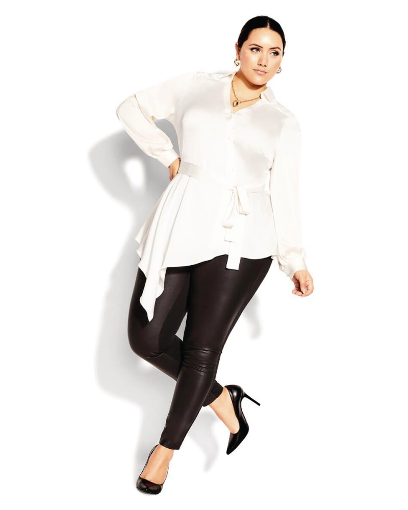 Plus size model wearing Tie 'N Flow Top by City Chic | Dia&Co | dia_product_style_image_id:172166